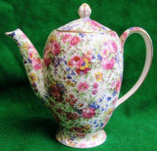 VINTAGE 1950S ROYAL WINTON GRIMWADES TEA POT (SUMMERTIME PATTERN)