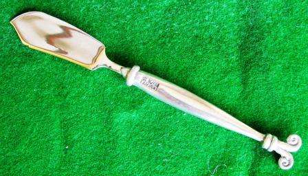 CARROL BOYES PEWTER AND STAINLESS STEEL "ARIES" BUTTER KNIFE
