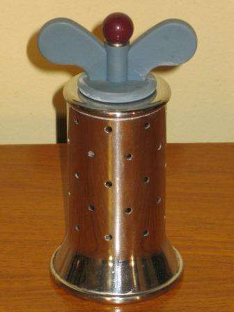 Retro 1980s Memphis design Alessi pepper mill designed by Michael Graves