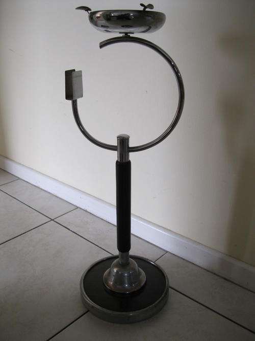 ORIGINAL ART DECO CHROME SMOKERS COMPANION