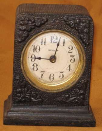 RARE VICTORIAN IRON CASTED WETCLOX ALARM CLOCK