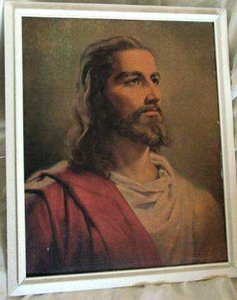 Vintage, 1950s, "Jesus" print, made in Indiana, U.S.A