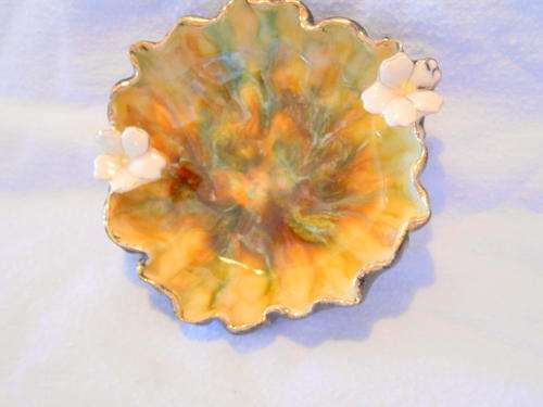 Porcelain Decorative Small bowl, SJ Gorsean, Ceramique D'art, Fait Entienement, A La Main, made in F