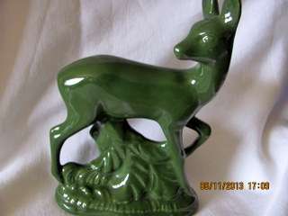 Deer    in possible style of Denby....... no markings; origin unknown