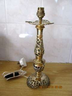 Vintage Brass Candle Holder/Electric Lamp base.......