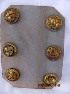 General Officer Uniform Brass Buttons (6)