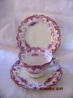 Lovely and Delicate  'Allerton' , England, Porcelain Trio....'Meredith'   c1890+
