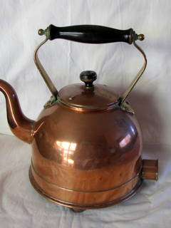 Premier System Patent Automatic Vintage Electric Copper; Brass and Wooden Handle Kettle...