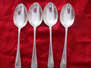 Vintage 'Super A 90  Desert Spoons  (4) made in Sheffield, England..