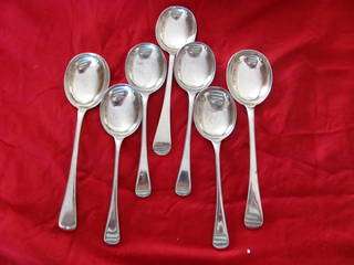 Vintage Soup Spoons ; 'Stainless, (2)'  Stainlesss Nickle (1), (4) Silvawite Stainless Nickle + (7)