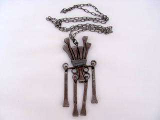 Vintage Pendant.. using Antigue Horseshoe Nails