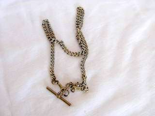 Antique/Vintage   Pocket Watch Chain... rubbed ??gilding or ?? brass