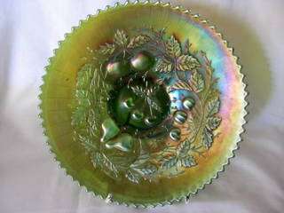 Vintage Irridence 'Carnival' with Embossed Fruit Pattern. Dish/Plate  ?c1920's+