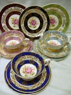 Royal Crafton Fine Bone China part Teaset. 'Rose' pattern. made in England. circa 1957
