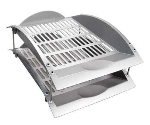 Silver set of 2 stackable desktop trays