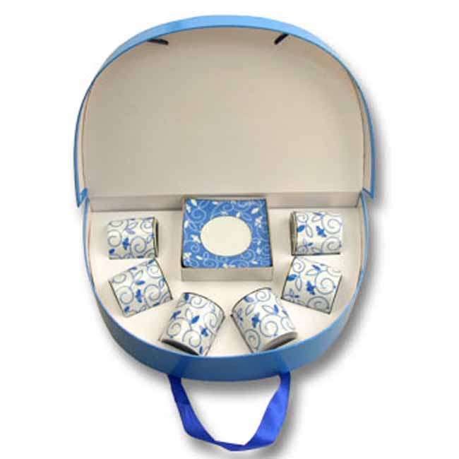 12 PIECE BLUE AND WHITE  ESPRESSO SET