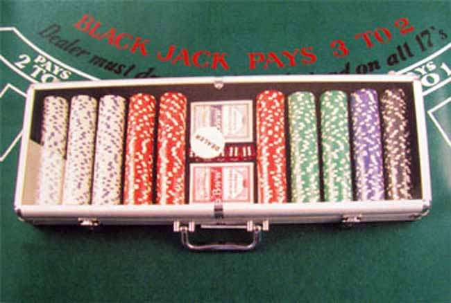 Professional Poker Game Set With 500 Chips