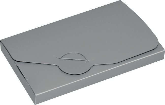 Silver business card holder