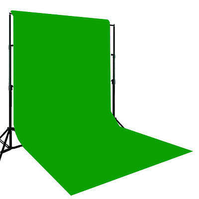 Muslin (Genuine) Green Screen Backdrop Background 3m x 6m -Chromakey with pocket for rod