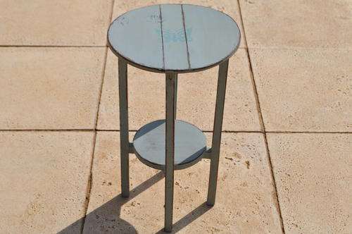 Cute distressed two tier pot plant table