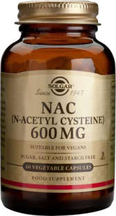 Solgar N-Acetyl-L-Cysteine NAC 600mg : 60 vegicaps