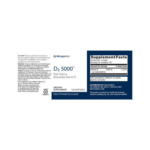 Metagenics D3 5000iu 60 Softgels