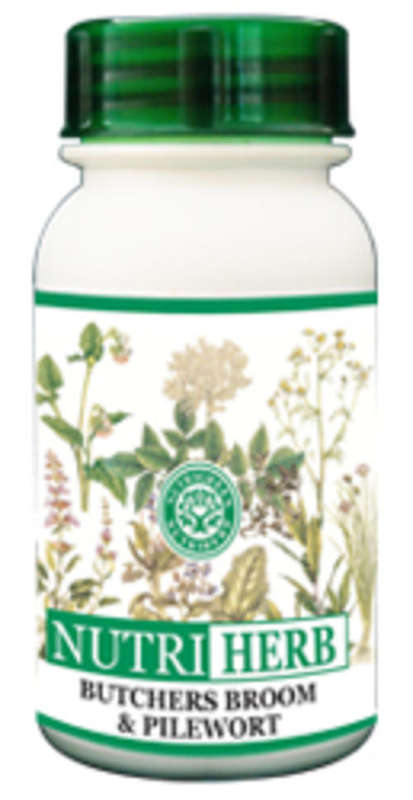 NutriHerb Butchers Broom and Pilewort (60 Caps)
