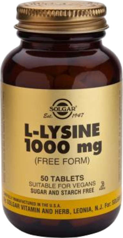 Solgar L-Lysine 1000mg: 50 tablets