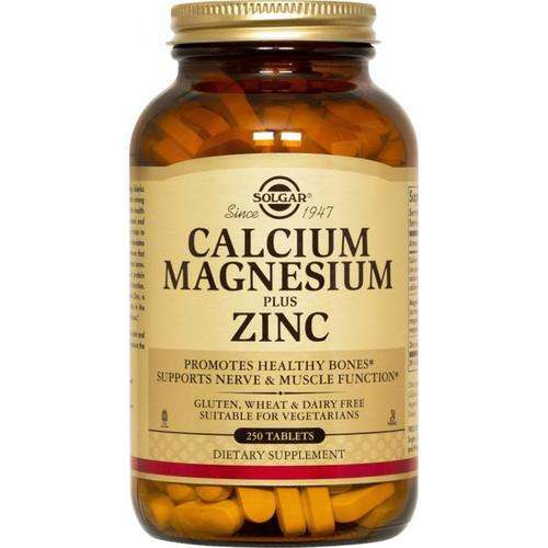 Solgar Calcium Magnesium Plus Zinc : 250 tablets