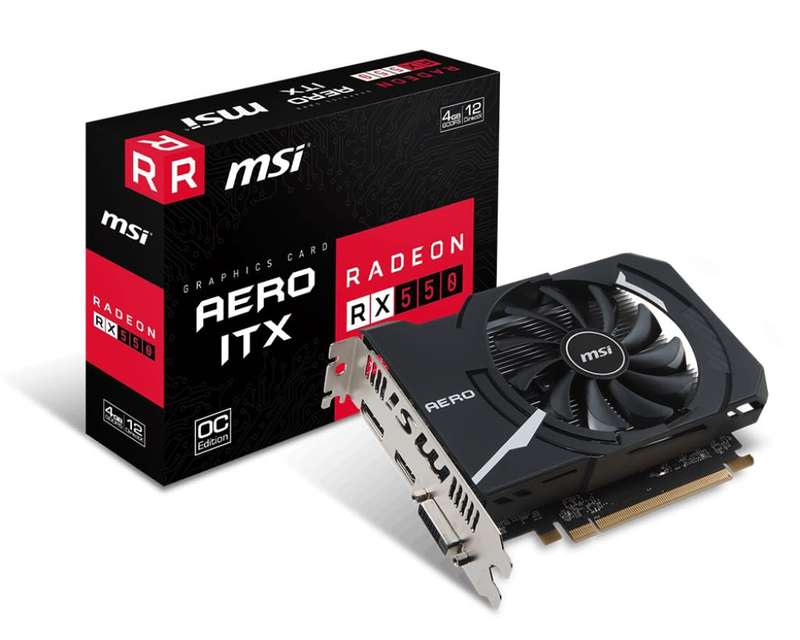 MSI Radeon RX 550 AERO ITX 4G OC Graphics Card *Excellent Condition*