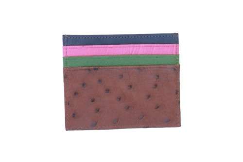 Ostrich Leather Credit Card Holders