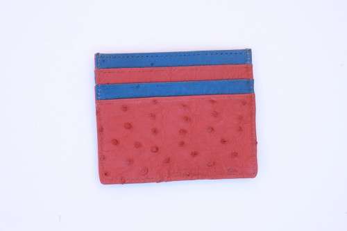 Ostrich Leather Credit Card Holders