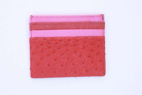 Ostrich Leather Credit Card Holders