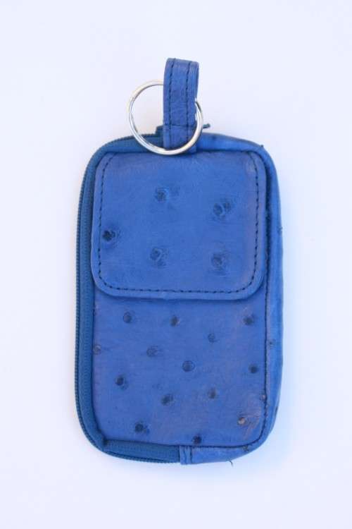 Ostrich Leather multi-purpose holder and key ring