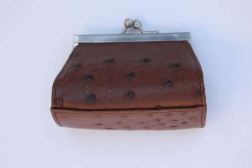 Ostrich Leather Clutch Purse