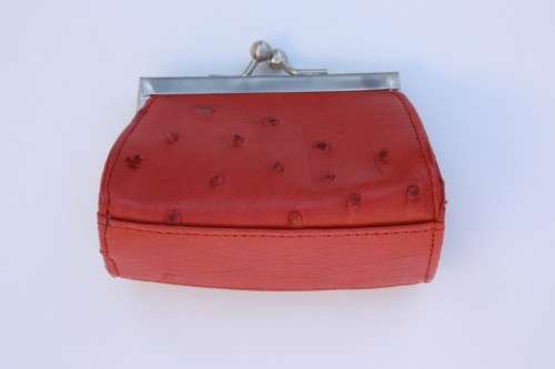 Ostrich Leather Clutch Purse