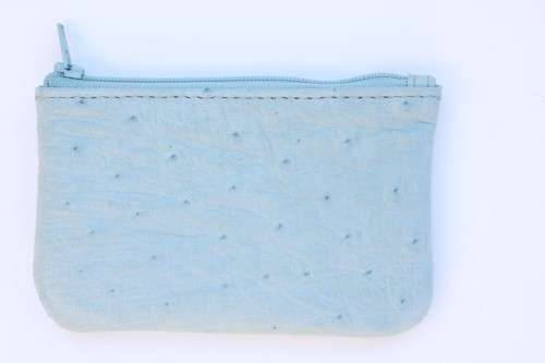 Ostrich Leather Slim Purses