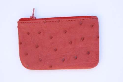 Ostrich Leather Slim Purses