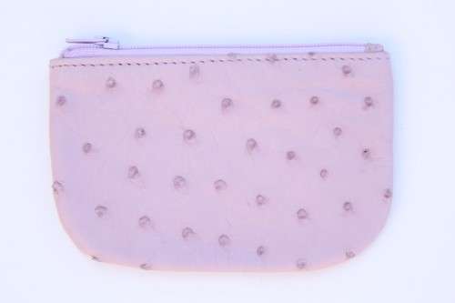 Ostrich Leather Slim Purses