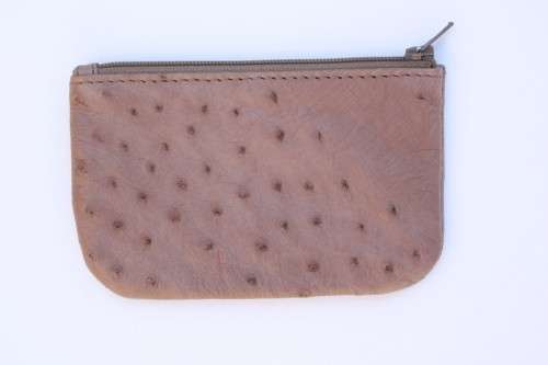 Ostrich Leather Slim Purses