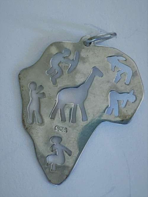 Silver Africa Pendant