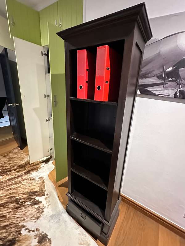 Tall chest of drawers & Bookcase in military  style