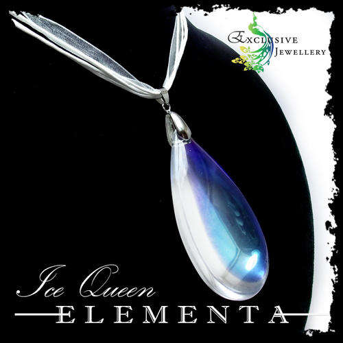 Exquisite HUGE Crystal ELEMENTA Necklace - "Ice Queen"