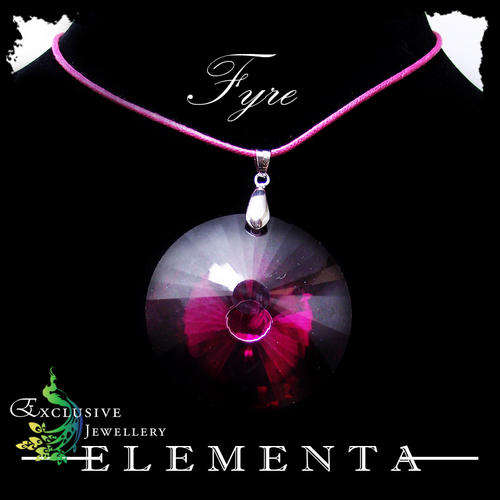 Exquisite HUGE Crystal ELEMENTA Necklace - "Fyre"