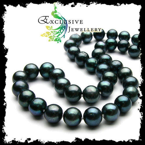 EXCLUSIVE JEWELLERY - 10mm Black South Sea Shell Pearl Necklace