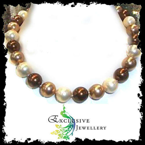 EXCLUSIVE JEWELLERY - AAA+ 8mm Multicoloured South Sea Shell Pearl Necklace