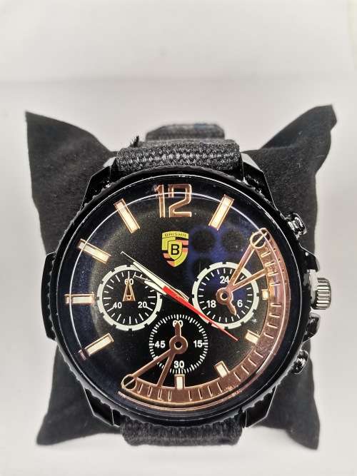Mens smart professional design denim strap anolog watch