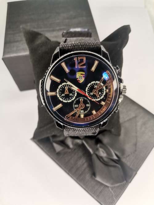 Mens smart professional design denim strap anolog watch