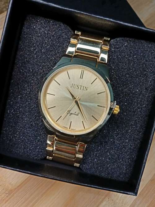 JUSTIN CRYSTAL MENS WRIST WATCH