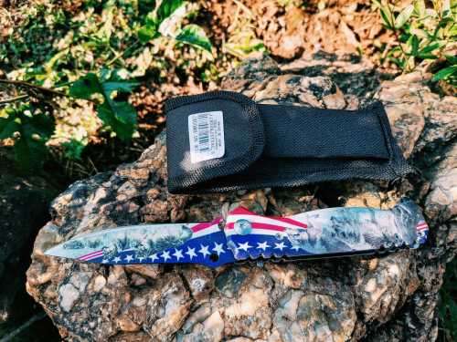 USA WOLFPACK DESIGN FOLDING POCKET KNIFE
